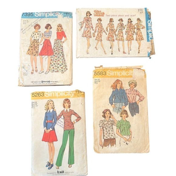 Simplicity Other - 1970s Vintage Simplicity Petite Sewing Patterns Lot